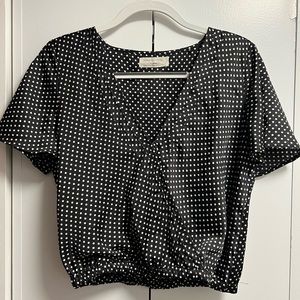 Urban Outfitters black and white polka dot top / blouse